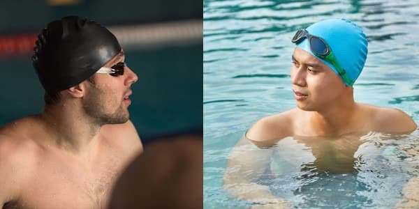 oreilles partiellement ou completements couvertes par bonnet-de-bain